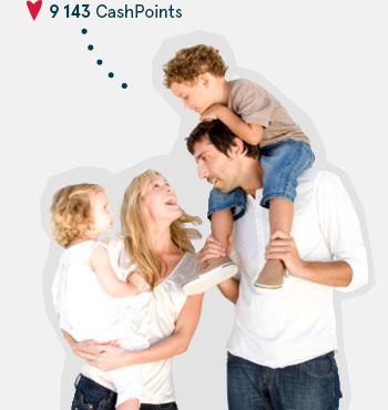 Image of family earning CashPoints