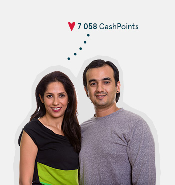 Image of couple earning CashPoints